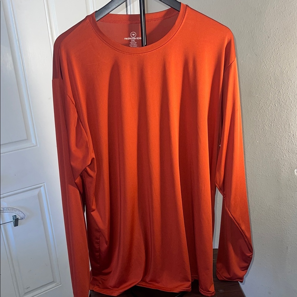 Men's Orange Long Sleeve Tee